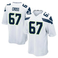 Kooe S.Seahawks #67 Charles Cross Player White Home Game Stitched Jerseys