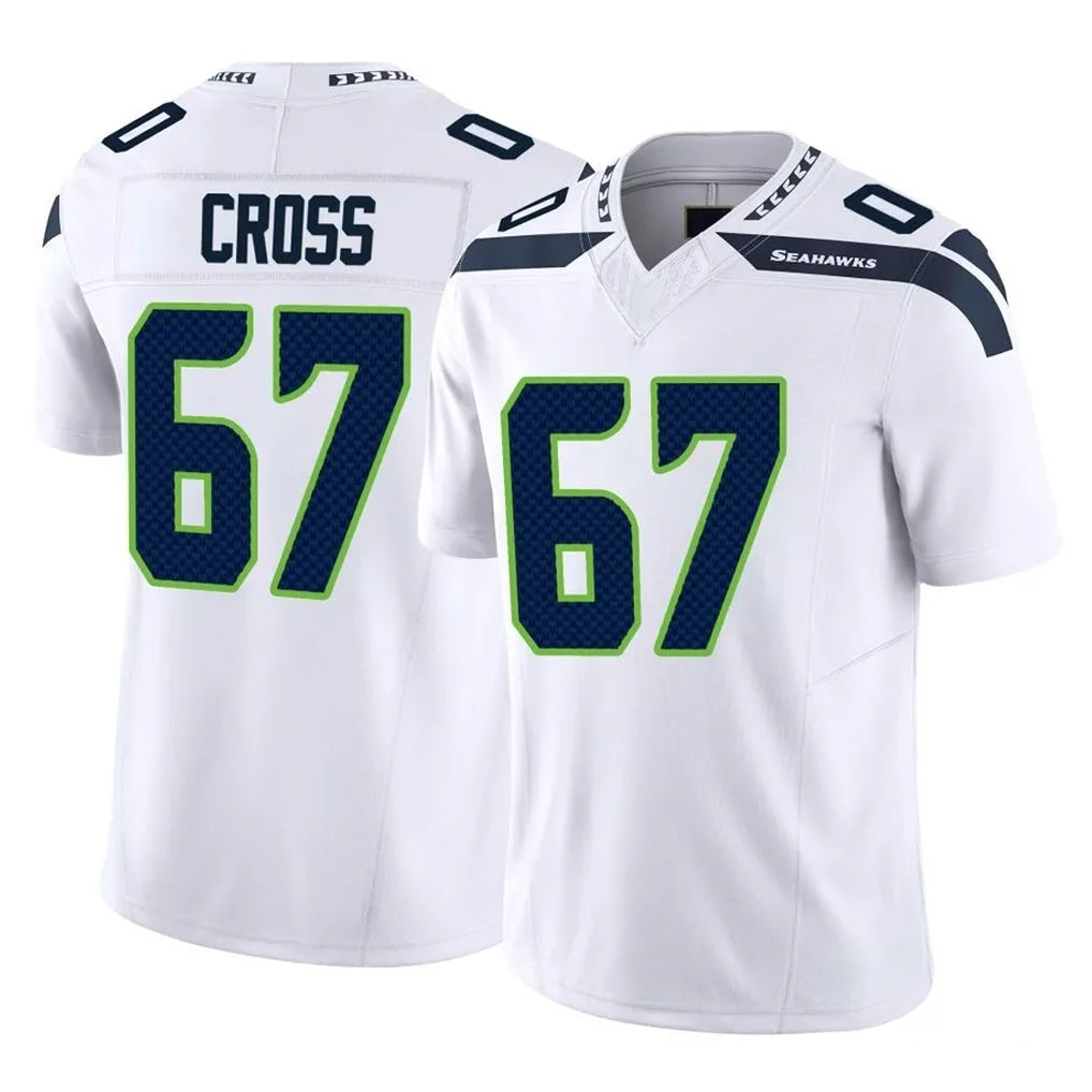 Kooe S.Seahawks #67 Charles Cross Player White Limited Vapor F.U.S.E. Home Game Stitched Jerseys