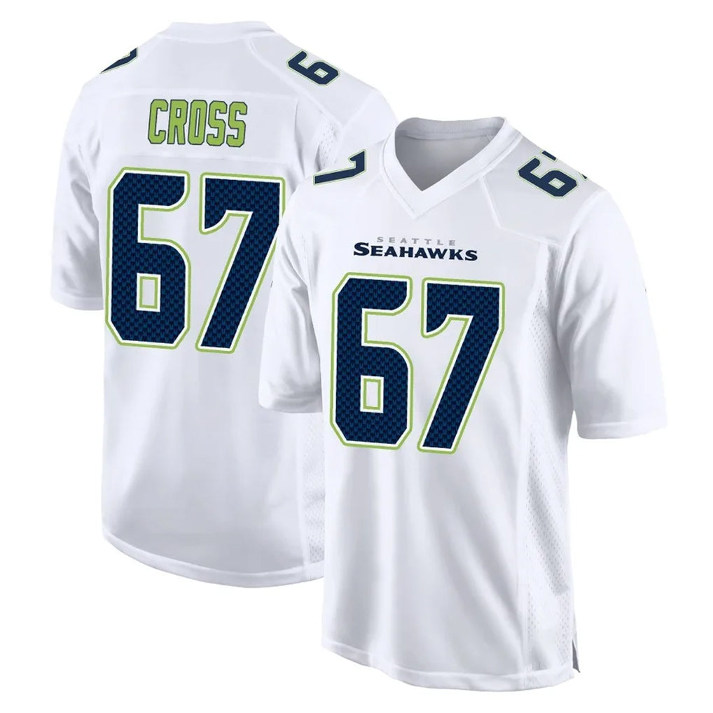 Kooe S.Seahawks #67 Charles Cross Player White Tundra Fashion Home Game Stitched Jerseys