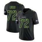 Kooe S.Seahawks #72 Abraham Lucas Player Black Impact Limited Home Game Stitched Jerseys