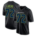 Kooe S.Seahawks #72 Abraham Lucas Player Black Limited Fashion Home Game Stitched Jerseys