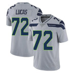 Kooe S.Seahawks #72 Abraham Lucas Player Gray Limited Vapor Untouchable Home Game Stitched Jerseys