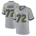 Kooe S.Seahawks #72 Abraham Lucas Player Grey 2025 Rivalries Collection Home Game Stitched Jerseys