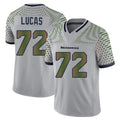 Kooe S.Seahawks #72 Abraham Lucas Player Grey Limited 2025 Rivalries Collection Home Game Stitched Jerseys