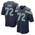 Kooe S.Seahawks #72 Abraham Lucas Player Navy Home Game Stitched Jerseys