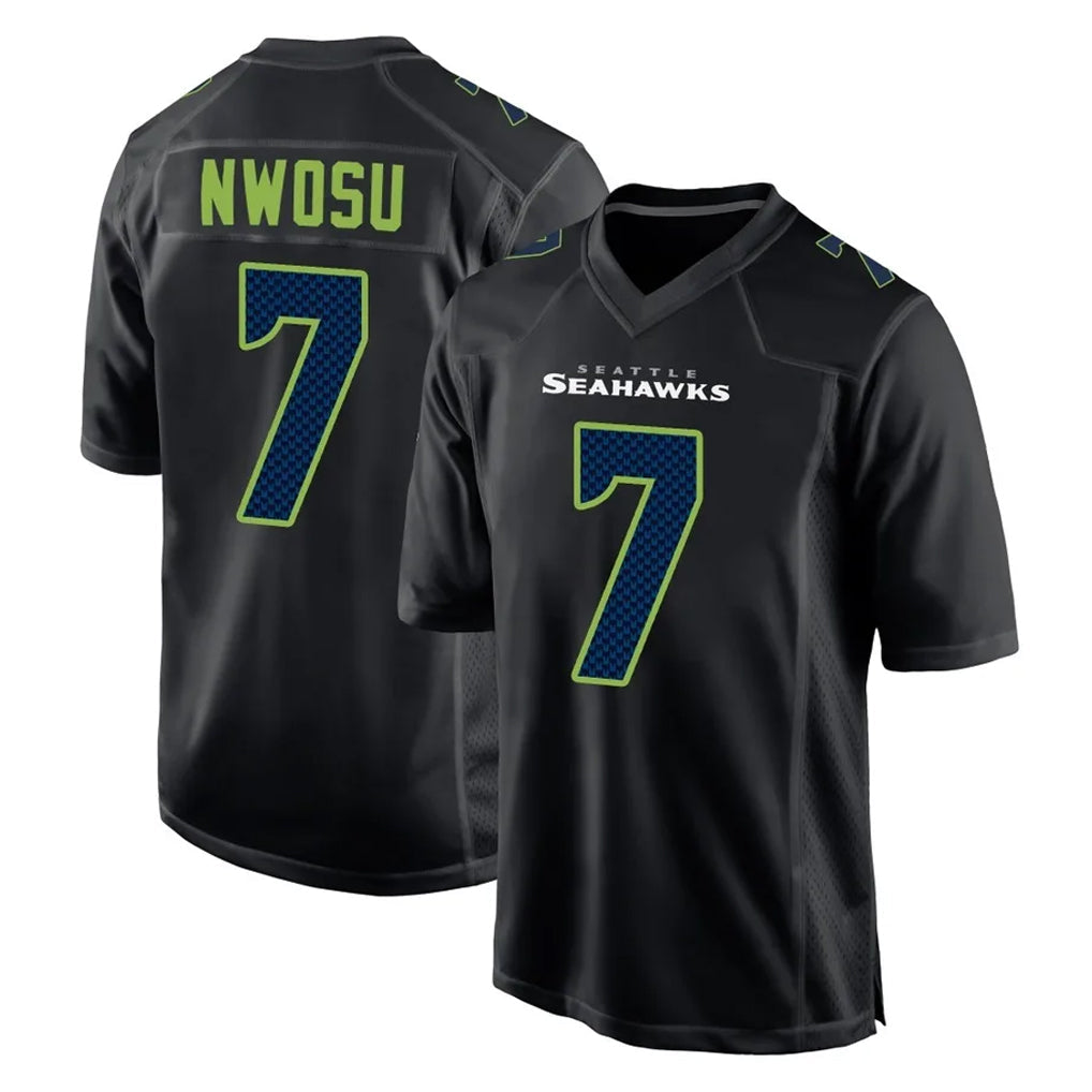 Kooe S.Seahawks #7 Uchenna Nwosu Player Black Limited Fashion Home Game Stitched Jerseys