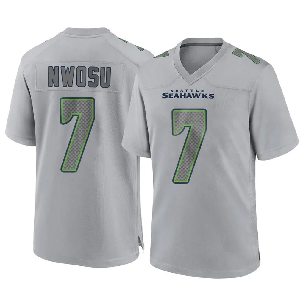 Kooe S.Seahawks #7 Uchenna Nwosu Player Gray Atmosphere Fashion Home Game Stitched Jerseys