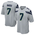 Kooe S.Seahawks #7 Uchenna Nwosu Player Gray Home Game Stitched Jerseys