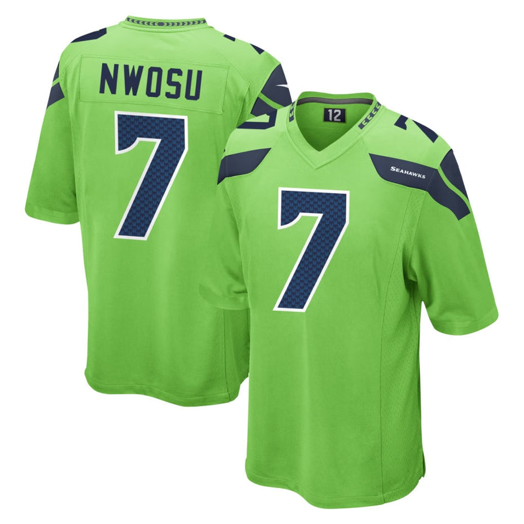 Kooe S.Seahawks #7 Uchenna Nwosu Player Green Home Game Stitched Jerseys