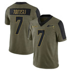 Kooe S.Seahawks #7 Uchenna Nwosu Player Olive Salute To Service Limited Game Stitched Jerseys