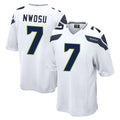 Kooe S.Seahawks #7 Uchenna Nwosu Player White Home Game Stitched Jerseys