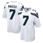 Kooe S.Seahawks #7 Uchenna Nwosu Player White Home Game Stitched Jerseys