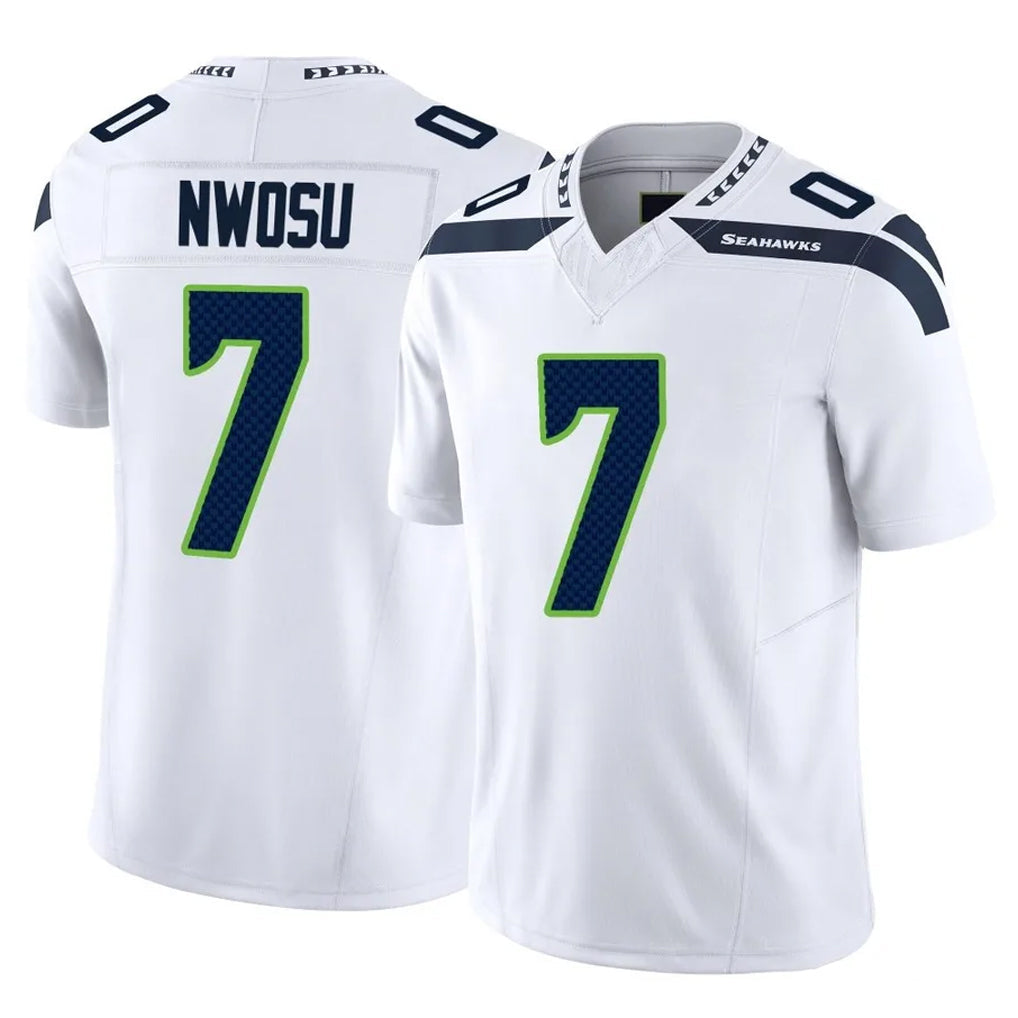 Kooe S.Seahawks #7 Uchenna Nwosu Player White Limited Vapor F.U.S.E. Home Game Stitched Jerseys