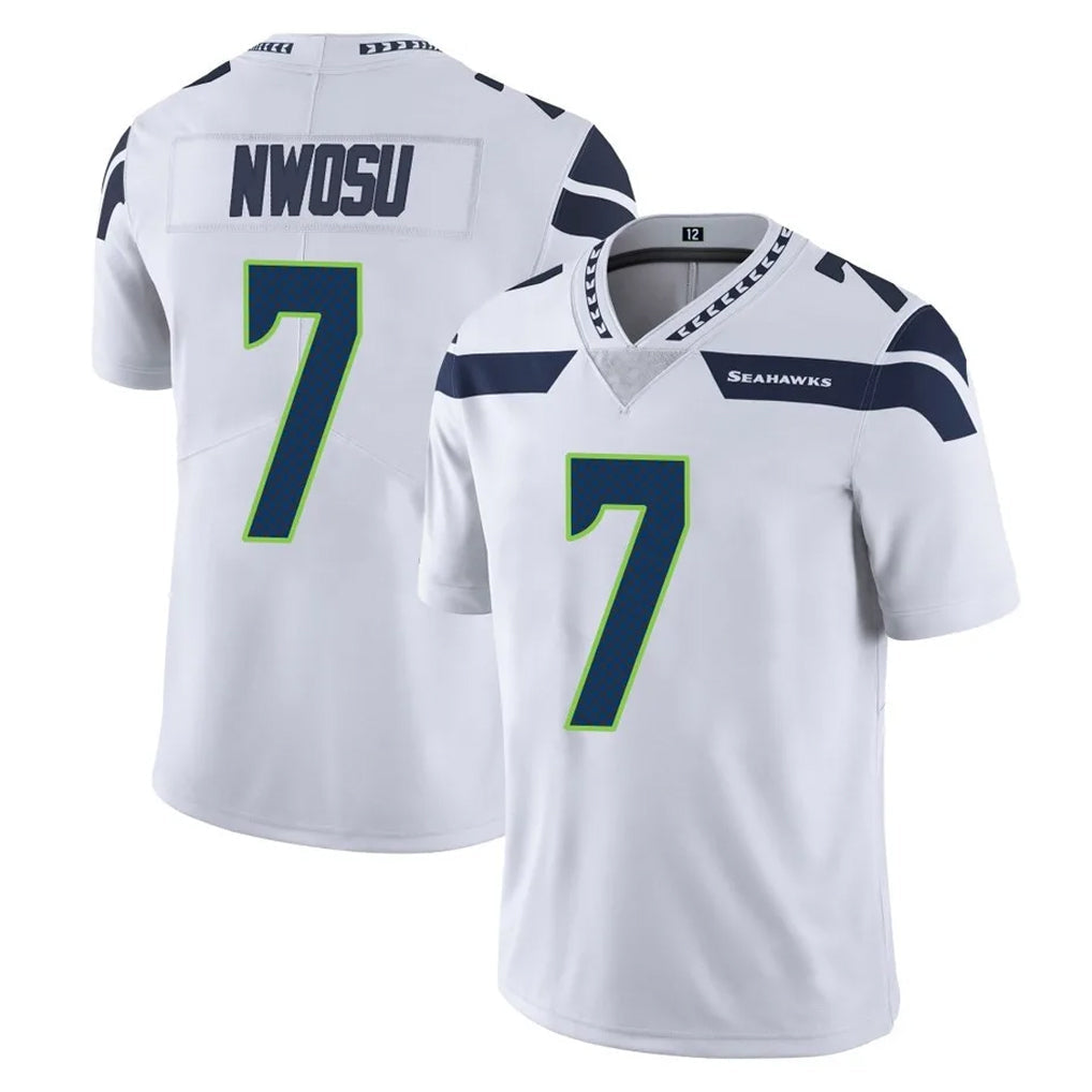 Kooe S.Seahawks #7 Uchenna Nwosu Player White Limited Vapor Untouchable Home Game Stitched Jerseys