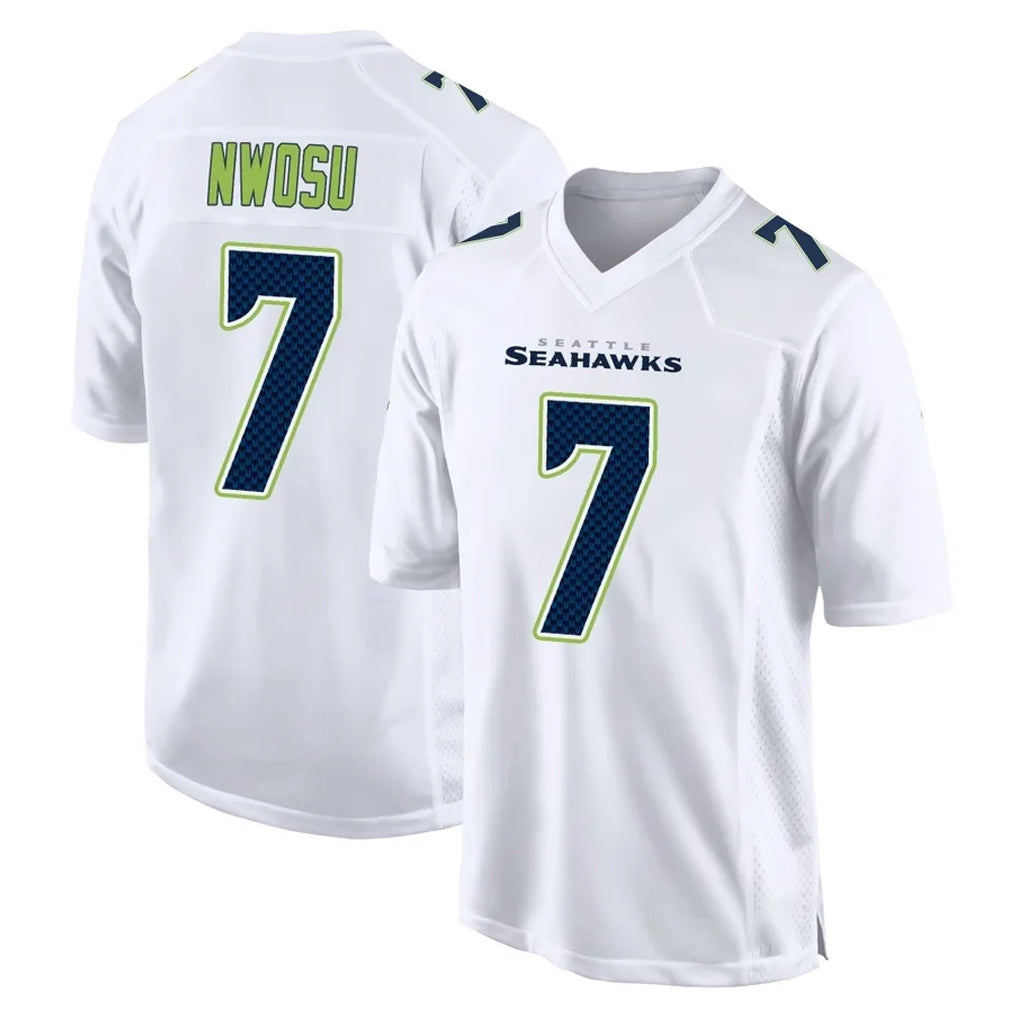 Kooe S.Seahawks #7 Uchenna Nwosu Player White Tundra Fashion Home Game Stitched Jerseys
