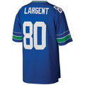 Kooe S.Seahawks #80 Steve Largent Mitchell & Ness Royal Big & Tall 1985 Retired Player Replica Jersey