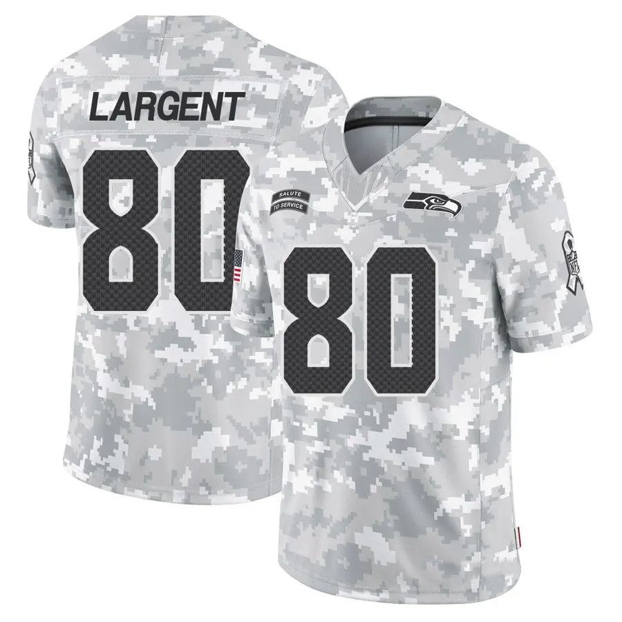 Kooe S.Seahawks #80 Steve Largent Player Arctic Camo Salute to Service Limited Stitched Jerseys