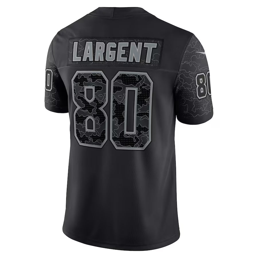 Kooe S.Seahawks #80 Steve Largent Player Black RFLCTV Limited Stitched Jerseys