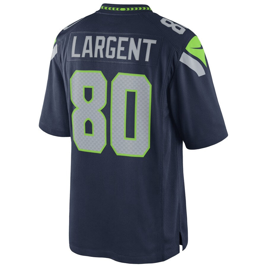Kooe S.Seahawks #80 Steve Largent Player Navy Home Game Stitched Jerseys