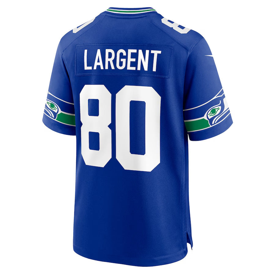 Kooe S.Seahawks #80 Steve Largent Player Royal Game Stitched Jerseys
