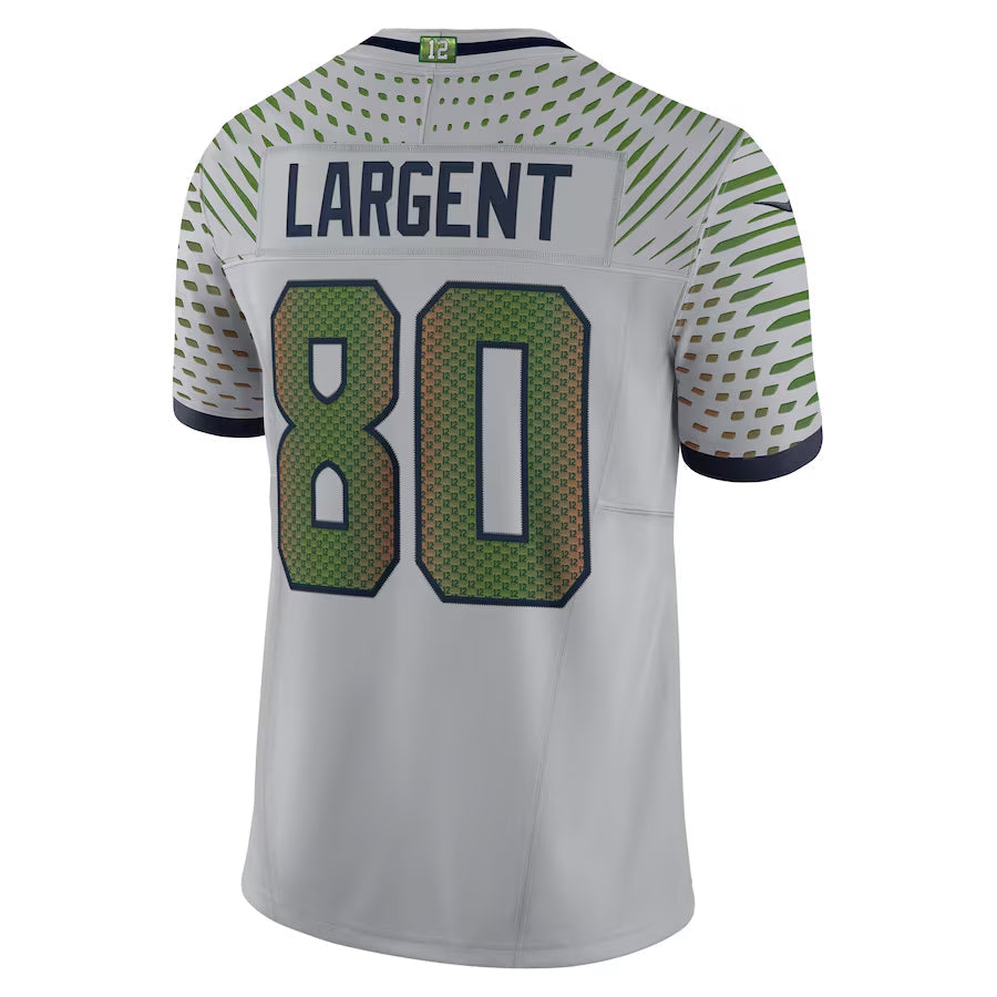 Kooe S.Seahawks #80 Steve Largent Player Wolf Gray Rivalries Collection Limited Stitched Jerseys