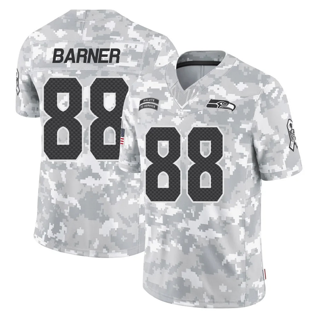 Kooe S.Seahawks #88 AJ Barner Player Arctic Camo Limited Salute To Service Home Game Stitched Jerseys