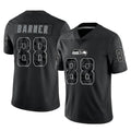 Kooe S.Seahawks #88 AJ Barner Player Black Limited Reflective Home Game Stitched Jerseys