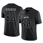 Kooe S.Seahawks #88 AJ Barner Player Black Limited Reflective Home Game Stitched Jerseys