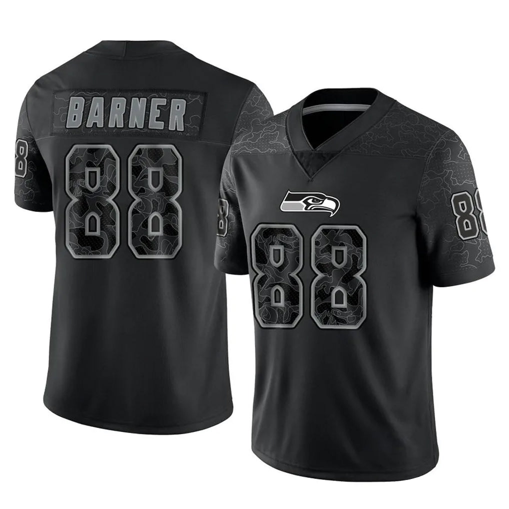 Kooe S.Seahawks #88 AJ Barner Player Black Limited Reflective Home Game Stitched Jerseys