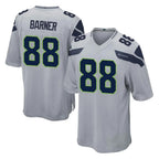 Kooe S.Seahawks #88 AJ Barner Player Gray Home Game Stitched Jerseys
