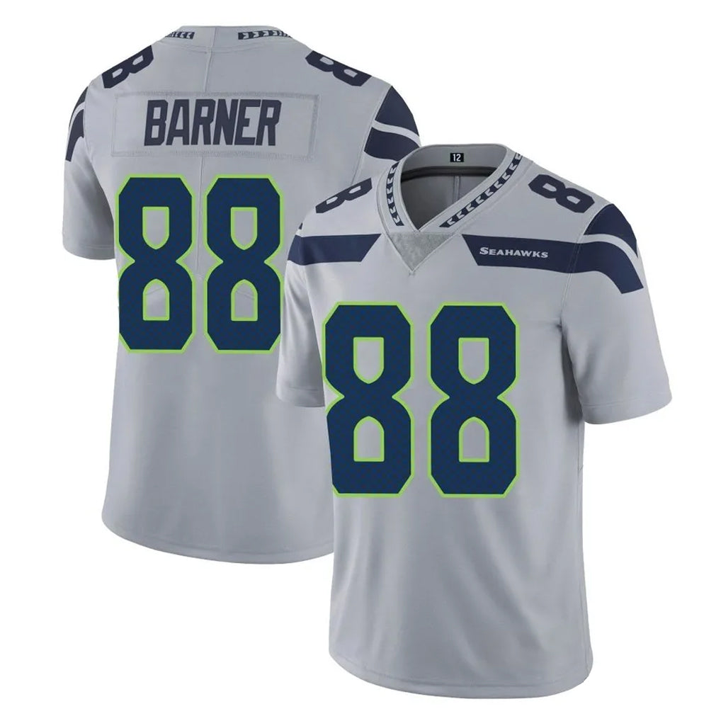 Kooe S.Seahawks #88 AJ Barner Player Gray Limited Vapor Untouchable Home Game Stitched Jerseys