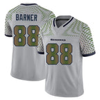 Kooe S.Seahawks #88 AJ Barner Player Grey Limited 2025 Rivalries Collection Home Game Stitched Jerseys