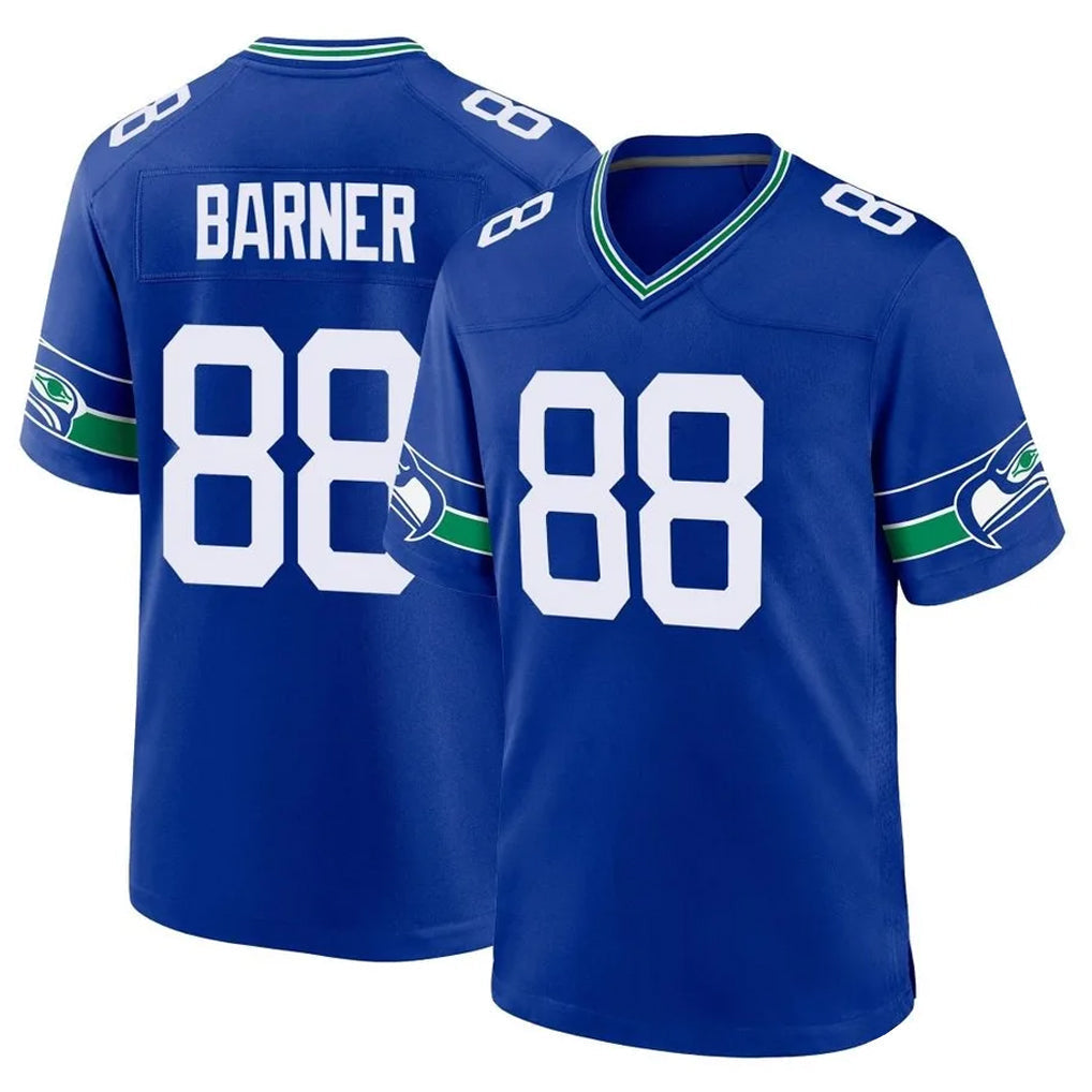 Kooe S.Seahawks #88 AJ Barner Player Royal Throwback Home Game Stitched Jerseys