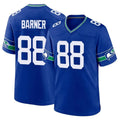 Kooe S.Seahawks #88 AJ Barner Player Royal Throwback Home Game Stitched Jerseys