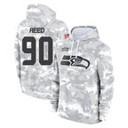 Kooe S.Seahawks #90 Jarran Reed Player Arctic Camo Limited Salute to Service Pullover Hoodies Game Stitched Jerseys