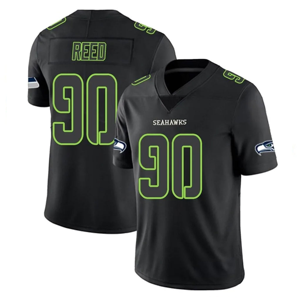 Kooe S.Seahawks #90 Jarran Reed Player Black Impact Limited Home Game Stitched Jerseys
