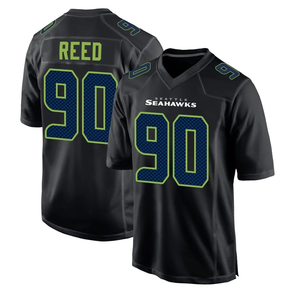 Kooe S.Seahawks #90 Jarran Reed Player Black Limited Fashion Home Game Stitched Jerseys