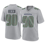Kooe S.Seahawks #90 Jarran Reed Player Gray Atmosphere Fashion Home Game Stitched Jerseys