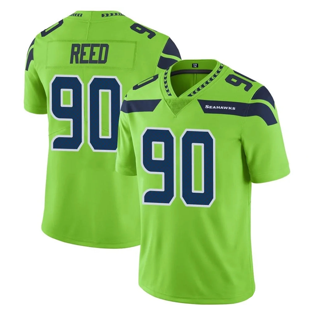Kooe S.Seahawks #90 Jarran Reed Player Green Limited Color Rush Home Game Stitched Jerseys