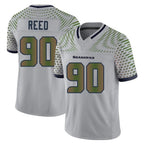 Kooe S.Seahawks #90 Jarran Reed Player Grey Limited 2025 Rivalries Collection Home Game Stitched Jerseys
