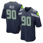 Kooe S.Seahawks #90 Jarran Reed Player Navy Home Game Stitched Jerseys