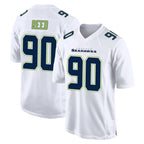 Kooe S.Seahawks #90 Jarran Reed Player White Tundra Fashion Home Game Stitched Jerseys