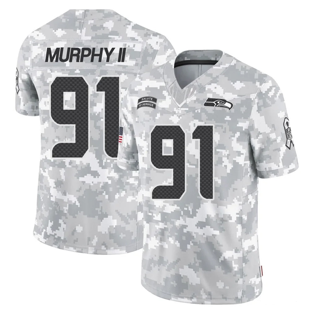 Kooe S.Seahawks #91 Byron Murphy II Player Arctic Camo Limited Salute To Service Home Game Stitched Jerseys