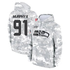 Kooe S.Seahawks #91 Byron Murphy II Player Arctic Camo Limited Salute to Service Pullover Hoodies Game Stitched Jerseys