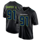 Kooe S.Seahawks #91 Byron Murphy II Player Black Limited Fashion Home Game Stitched Jerseys