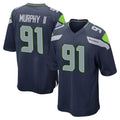Kooe S.Seahawks #91 Byron Murphy II Player Navy Home Game Stitched Jerseys