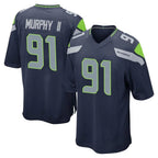 Kooe S.Seahawks #91 Byron Murphy II Player Navy Home Game Stitched Jerseys