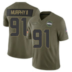 Kooe S.Seahawks #91 Byron Murphy II Player Olive 2025 Salute To Service Limited Home Game Stitched Jerseys