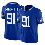 Kooe S.Seahawks #91 Byron Murphy II Player Royal Limited Throwback Vapor F.U.S.E. Home Game Stitched Jerseys