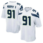 Kooe S.Seahawks #91 Byron Murphy II Player White Home Game Stitched Jerseys
